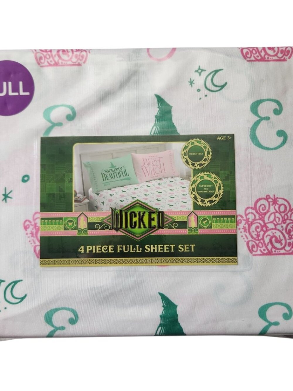 Wicked Musical 4pc Full Sheet Set Elphaba & Glinda New